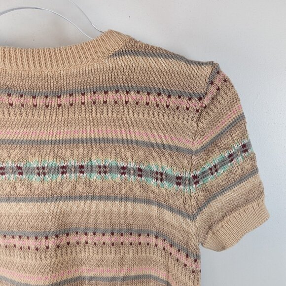 Ralph Lauren Black Label Knit Tan Sweater Size Small Librarian Fall Preppy Linen - Picture 8 of 8